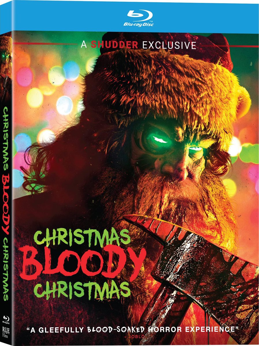 Coming to #Bluray via @RLJEfilms & @Shudder on March 7, 2023 

Written and Directed by @joebegos 

Starring @DandyRiley 

Christmas Bloody Christmas (2022) 

#FilmTwitter #Cinema #HorrorMovies #HorrorCommunity #Horror #Christmas #Santa