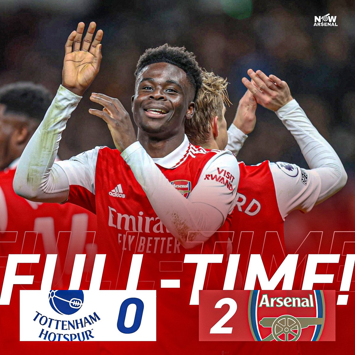 now_arsenaI's tweet photo. NORTH LONDON IS RED AND ARSENAL GO EIGHT POINTS CLEAR! 

COME ONNNN! https://t.co/WZPyouShX3