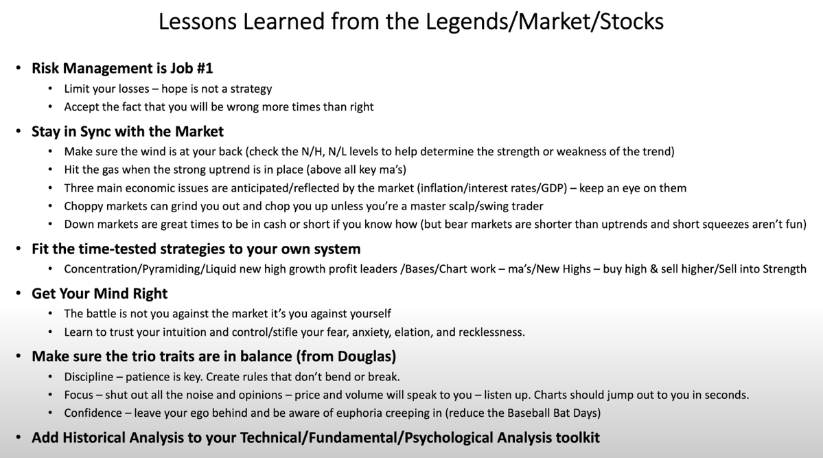 AmeetRai's tweet photo. Lessons Learned from Trading Legends by @monsterstocks1 

· Risk Management = Job #1
· Stay in Sync with the Markets
· Time-Tested Strategies
· Discipline / Focus / Confidence
· Historical Analysis https://t.co/zQgZmNU05P