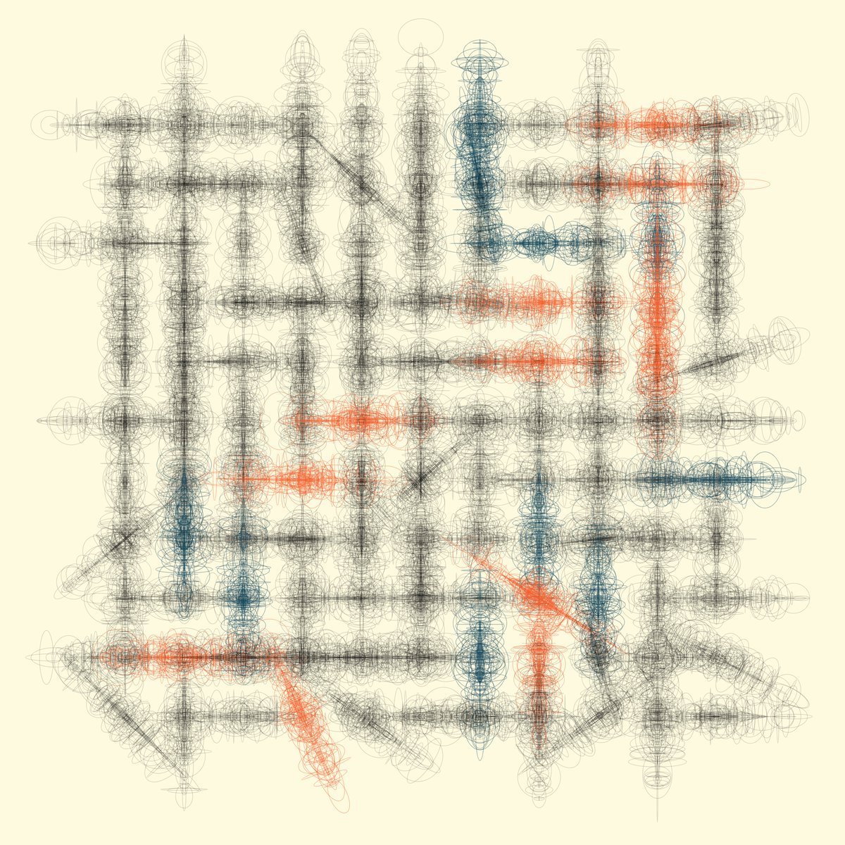 SpritzCam's tweet photo. #genuary15 Sin Wave. Yes everything here is made with the help of sin waves. #p5js #genuary #generativeart #creativecoding https://t.co/jqtZbl696f