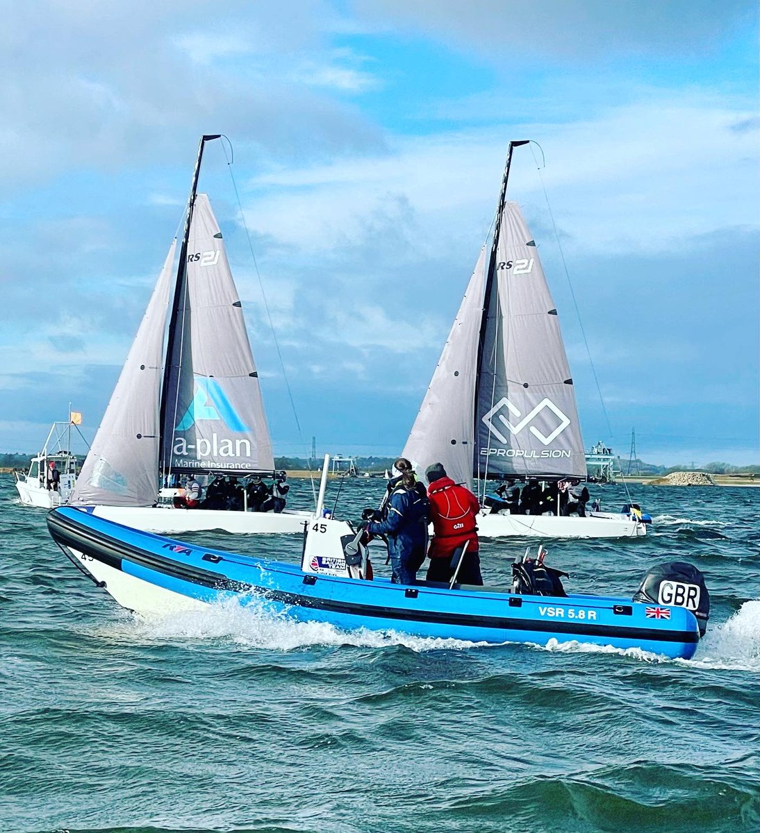 AlanBaser's tweet image. Umpiring the National Match Racing Qualifier this weekend at QMSC was a very cold affair😅