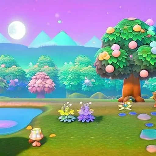 mookun11's tweet photo. Animal Crossing: Dream World
We have some fantasy fruits here! I like the rainbow pebbles too!
#AnimalCrossing #どうぶつの森  #NightCafe ! #fantasy 
#acnhinspo #DREAM #かわいい #AIart  #aiartcommunity #digitalart 
@doubutsuno_mori
@NightcafeStudio https://t.co/OqaxqVCPnh
