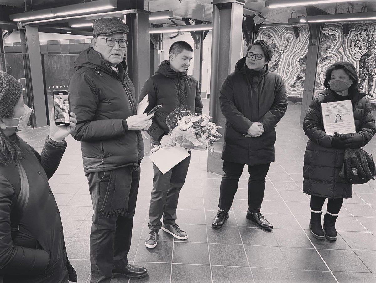 aaaricuny's tweet photo. Prayer walk with the Go family, organized by retired judge Marilyn Go, in memory of Michelle Alyssa Go who was tragically taken away one year ago today. #michellego #michellealyssago #timessquare https://t.co/N7VahHHNpP