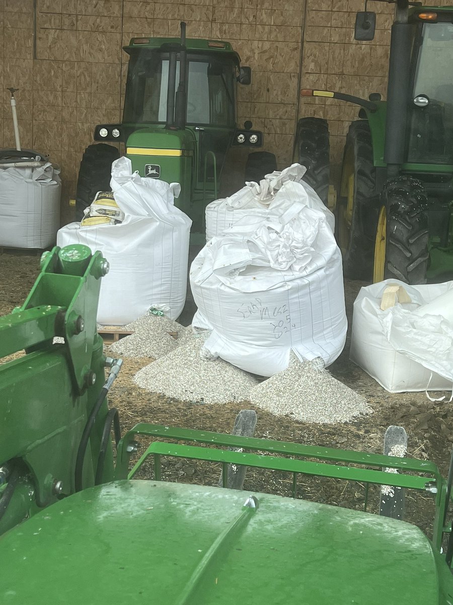 This was a very expensive mistake!  Lesson, don’t take a shortcut and use a tractor with forks, you can’t see SHIT!  #AgTwitter #fertilizer #gettheshovelskids