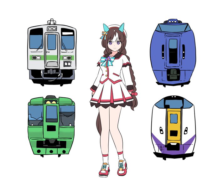 「skirt train」 illustration images(Latest)