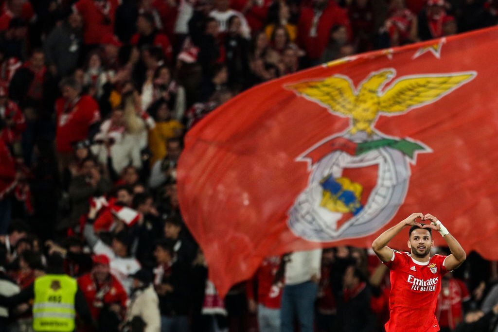 Gonçalo Ramos a festejar o seu golo.