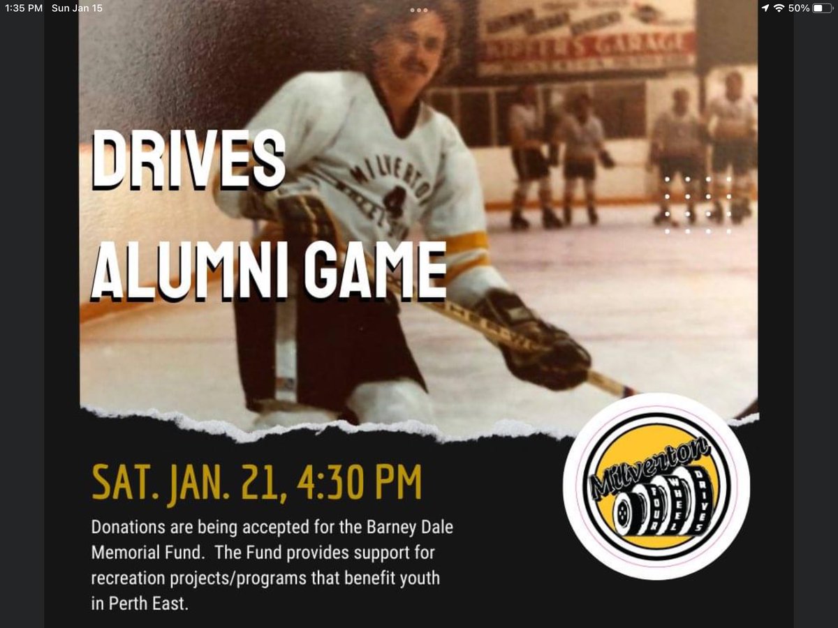 It’s been a long time since I’ve been to an @4Drives game. Looking forward to great hockey and lots of laughs. See you <a href="/pertheast/">Township of Perth East</a> #4wheeldrives #hockey