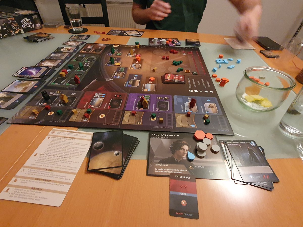 #duneimperium Beim ersten Mal gewonnen! 🎲👑 Workerplacement und Deckbuilding sind wirklich eine gute Kombination 😍
#boardgames #dune