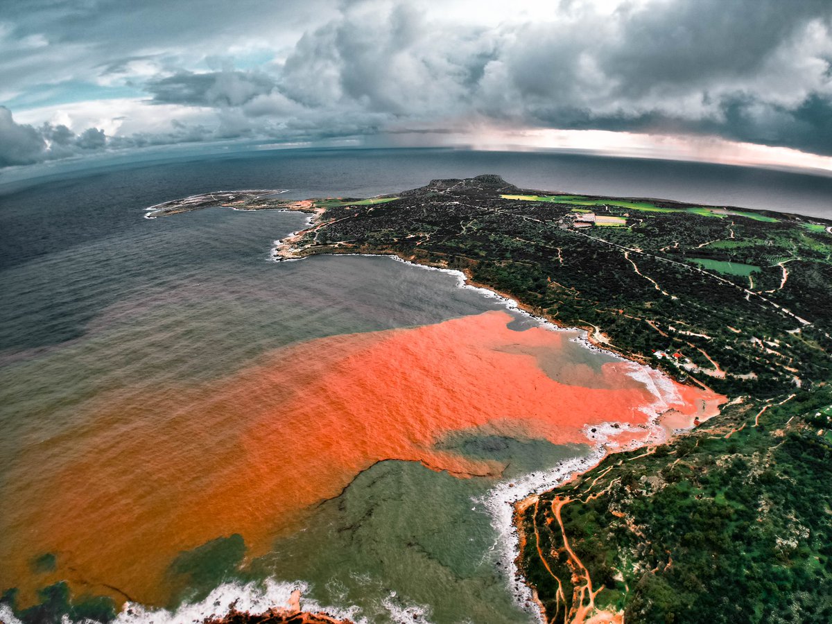 Thats a lot of red soil going in to the SEA #cyp #Cyprus #flooding