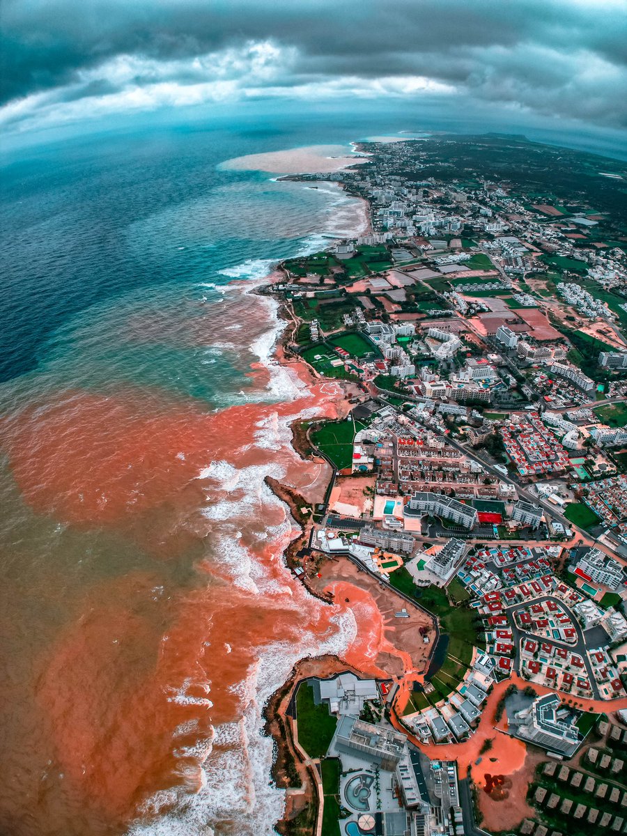 nikolaspetrouu's tweet photo. Thats a lot of red soil going in to the SEA #cyp #Cyprus #flooding https://t.co/TSckbL7efA