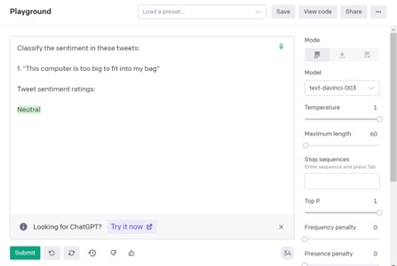 An interesting sentiment result of chatGPT, a bit different from what was expected.