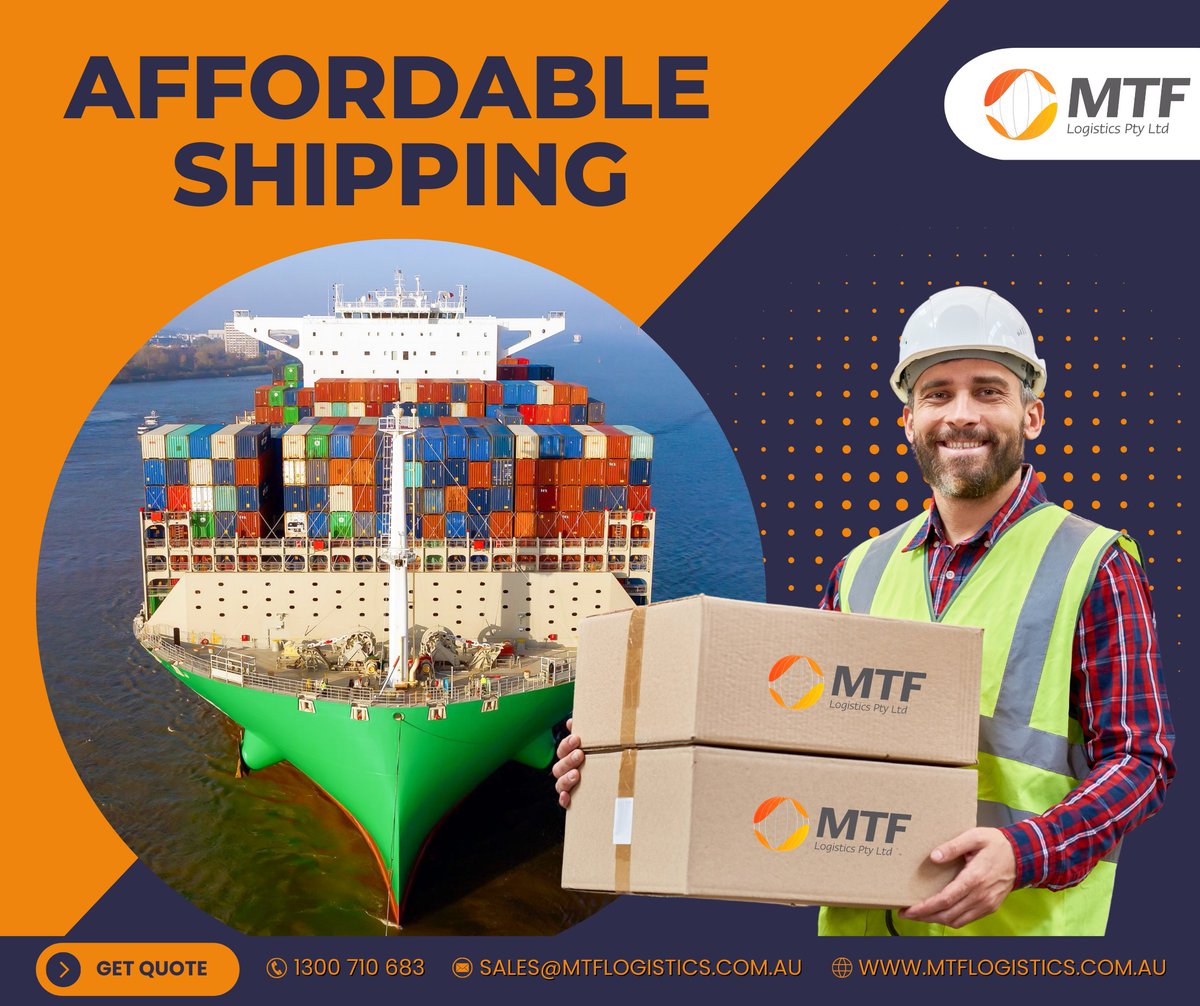 mtflogistics's tweet photo. There's no need to break the bank when it comes to shipping your goods. 🚢✈

Schedule your next shipment with us!
☎️ Get a quote now!

Contact MTF!
🌐https://t.co/fXs1F0JbMD
📧sales@mtflogistics.com.au
📲1300 710 683

#shippingandlogistics #logistics https://t.co/HaFS4HGxJD