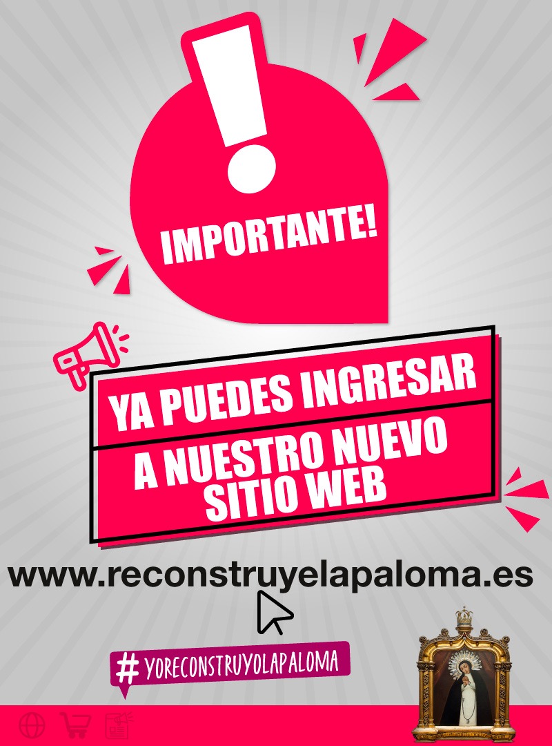 virgenlapaloma's tweet photo. La Paloma mira hacia el futuro con la ilusión de levantar un nuevo Centro parroquial abriendo una página web: 
https://t.co/ywsybIA73y
¿Quieres formar parte de este proyecto? #YoReconstruyolaPaloma https://t.co/ZB9yGFMcE7