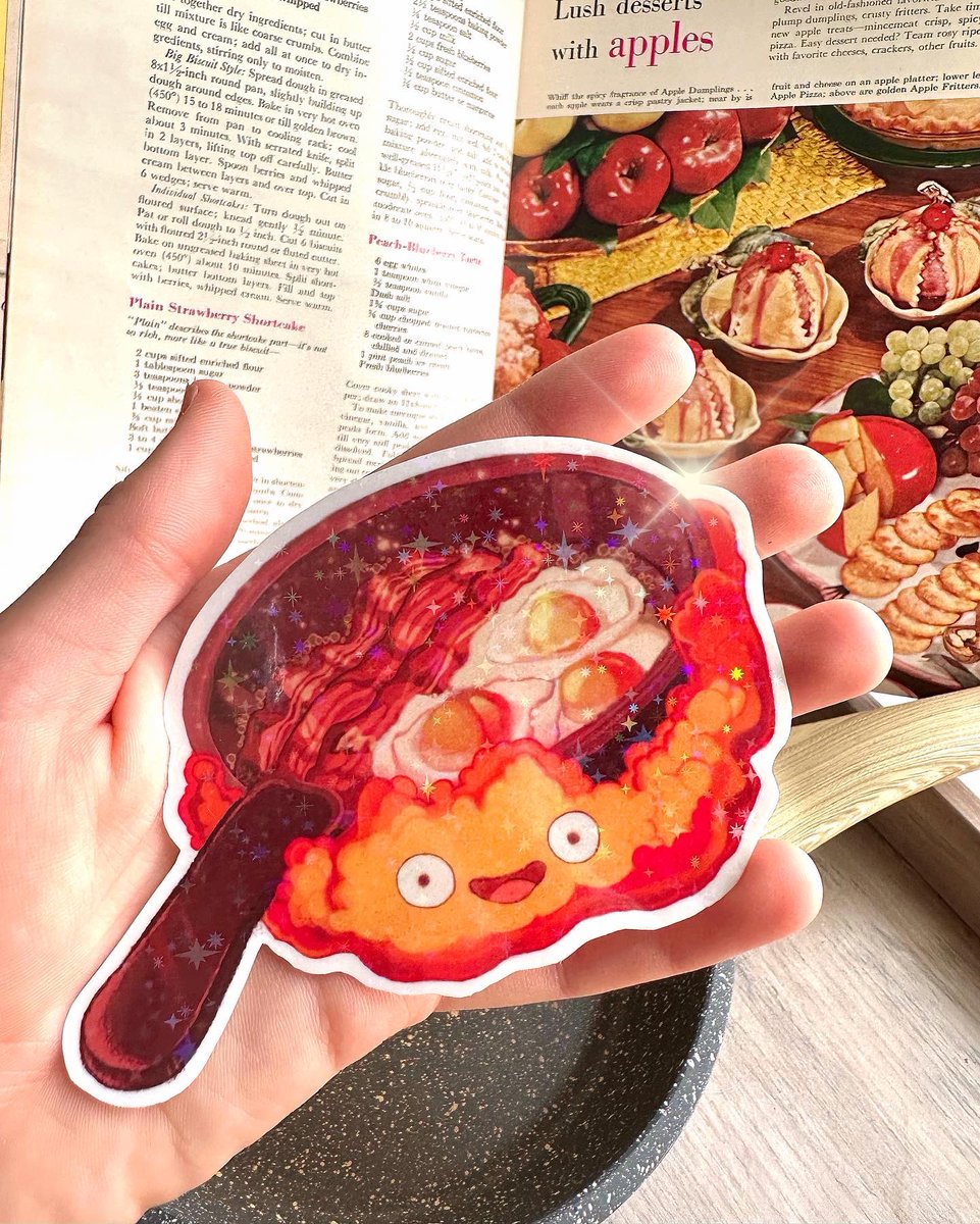 Your favorite fire demon, Calcifer, is now available on Etsy ❤️‍🔥 All stickers are holographic, waterproof, &amp; come with freebies! 

etsy.me/3QWvDtD

#calcifer #Stickers #stickershop #etsyshop #HowlsMovingCastle #studioghibli #foryou