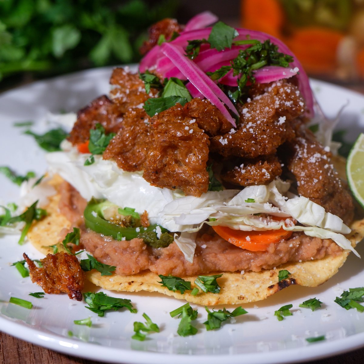 ChknNot's tweet photo. In search of something YMMY to warm the TMMY this Veganuary? Get inspired by these CHKN Tostadas 🤗 https://t.co/JdovhrmS0v