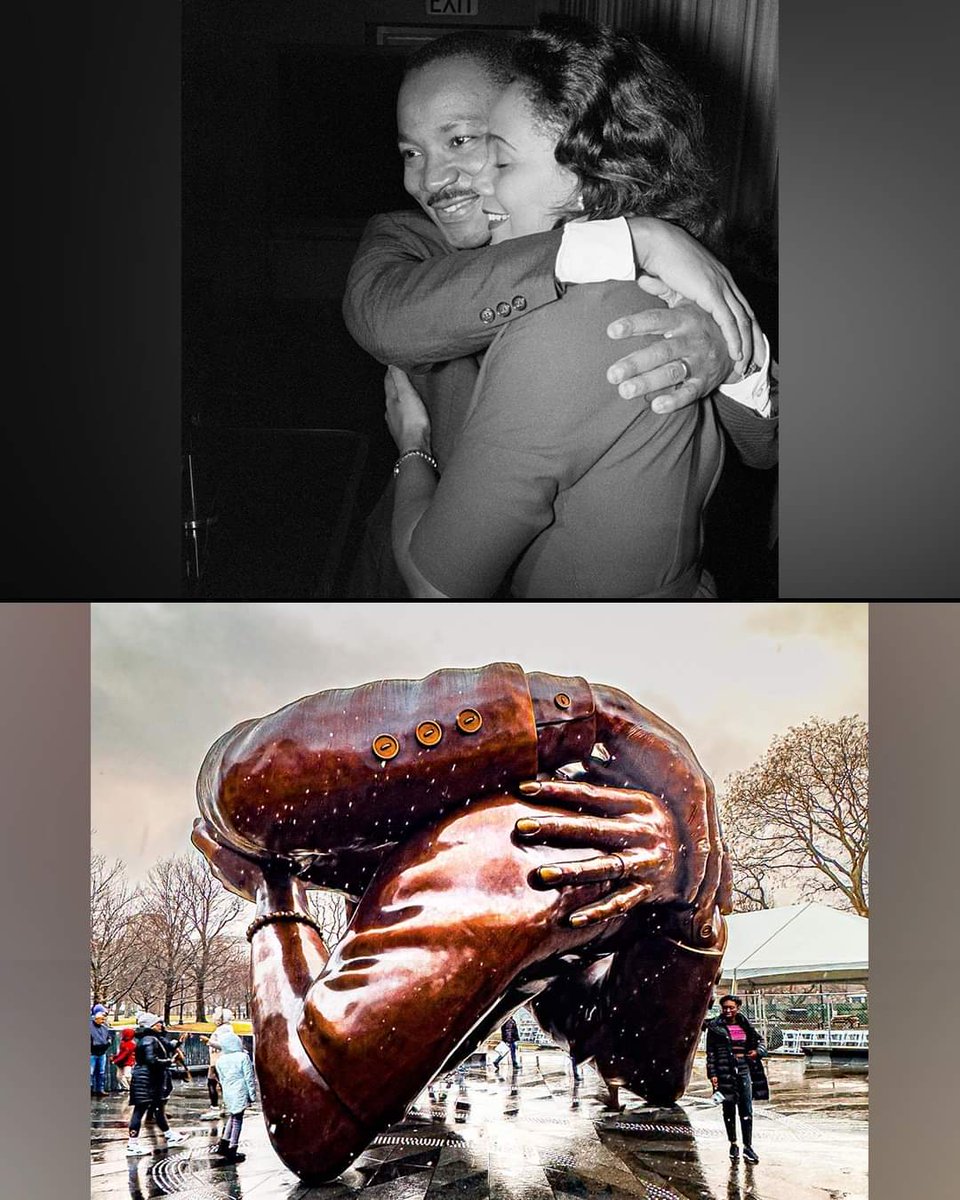 AndAfricas's tweet photo. "The Embrace" sculpture by Hank Willis Thomas – unveiled yesterday on Boston Common – is inspired by the hug MLK and Coretta Scott King shared after learning he won the Nobel Peace Prize ❤️

--
📸: @boston_commoner #MartinLutherKing https://t.co/Q2t2Bsf9Mh