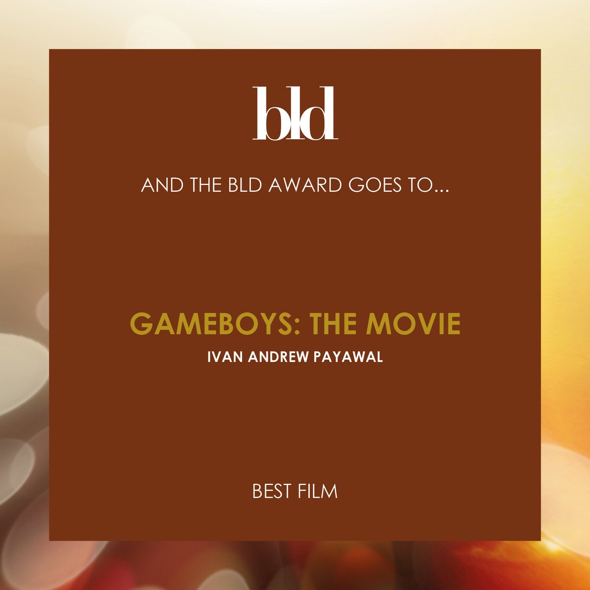 BLDawards's tweet photo. 🏆 We are pleased to congratulate that #GameboysTheMovie by @theideafirst_co is our WINNER for #BestFilm 2021!

Well done @kkydsnts and @elijahcanlas_! The BLD Association extend our regards on your well deserved achievement! ✨

#BLDA #BLDAwards2021 https://t.co/Sn0sbZuMfc