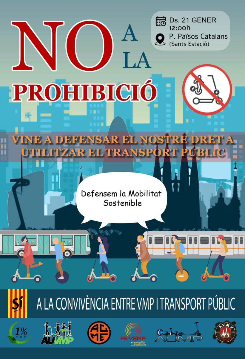 Giracatcat's tweet photo. Volem donar difusió per que s'escolti als experts en matèria de VMP i no s'apliquin prohibicions precipitades.
#ProuProhibicionsATM https://t.co/7fPG5TDWgV