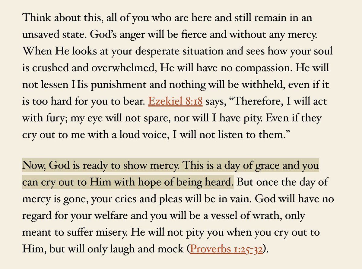 modernpuritans's tweet photo. @jrizzo84 @SueboAg87 @AdamPage85 God can't stand sin. See Romans 5:10. This is the point of Edward's sermon. https://t.co/sk5oOJBic8