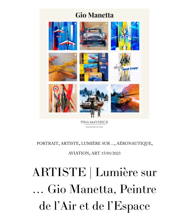 PinaMaverick's tweet photo. ✒️| NEW ON THE BLOG !
🎨| ARTISTE | LUMIÈRE SUR ... Gio Manetta 

👩‍✈️| Gio Manetta 

📎| Lien de l'article : https://t.co/YUbhNg3vZz

#aero #aeronautique #aviation #aircraft #photo #photographie #visualartist #artist #artiste #art #signatureofpina #pinamaverick https://t.co/PUz8mhJAJM