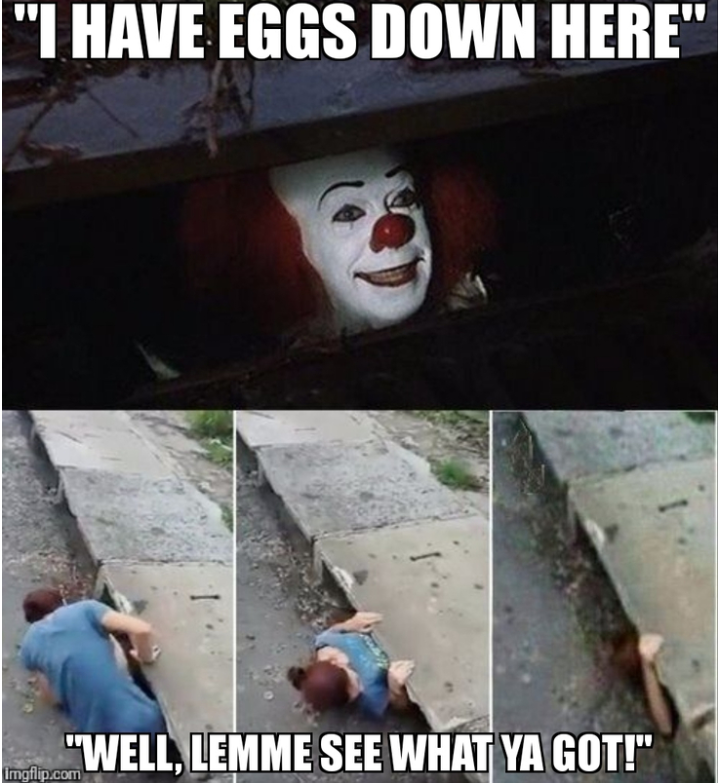 starwargrl's tweet photo. On point.
#eggs #bidenflation #BidensKillingAmerica #BidenEconomics #Pennywise #InflationHumor #inflation https://t.co/lpgPrI2JIL