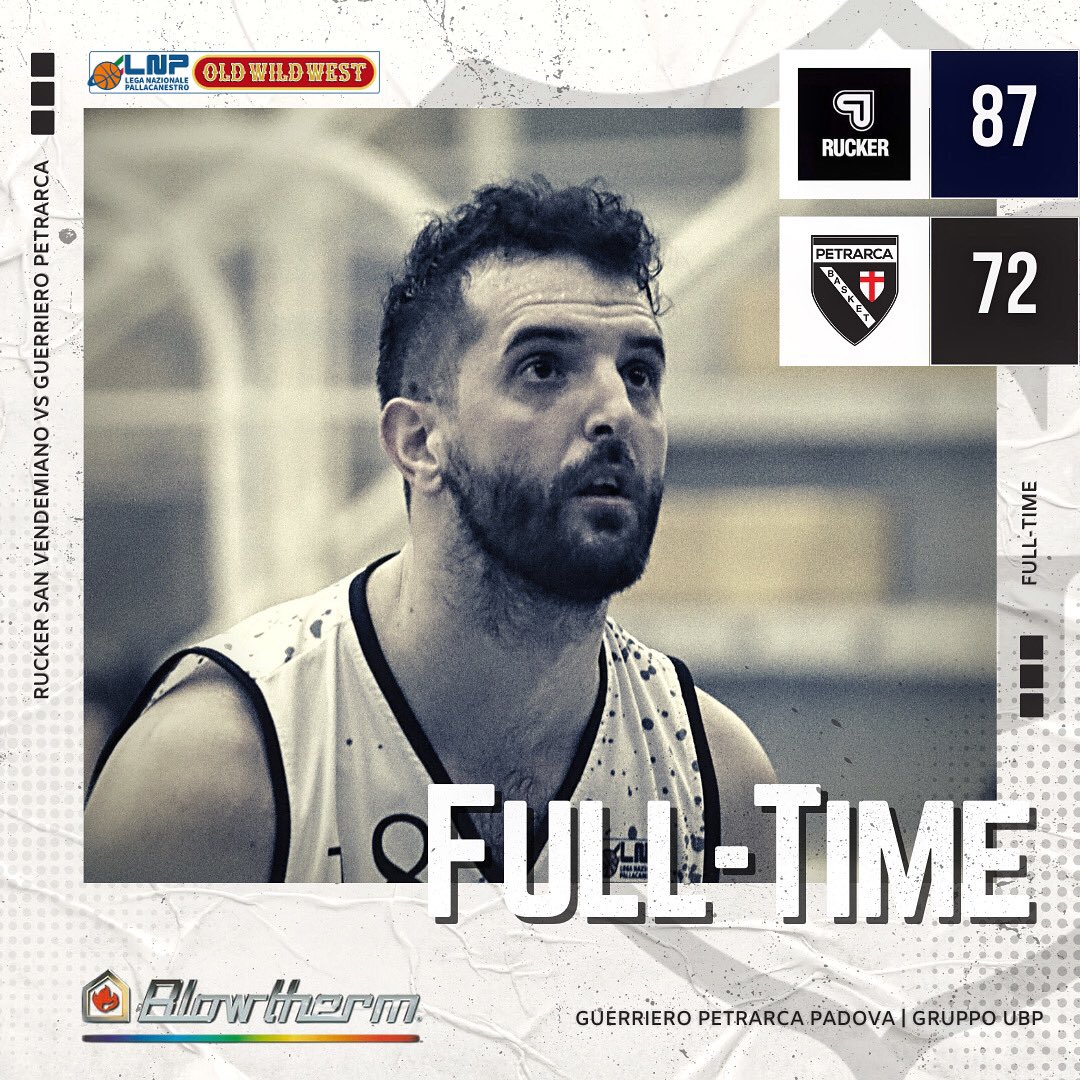 Una gran reazione del 𝐆𝐮𝐞𝐫𝐫𝐢𝐞𝐫𝐨 𝐏𝐞𝐭𝐫𝐚𝐫𝐜𝐚 non basta per espugnare San Vendemiano. 

📊 Bianconi 19, Turel 12, Basile 11, Morgillo 11, Maran 6, Bolpin 4, Coppo 3, Stavla 3, Bombardieri 2, Borsetto 1. 

🏆 <a href="/LNPSOCIAL/">Lega Nazionale Pall</a> 

#WeAreBack #BackInBlack #DNAGuerriero #UBPgroup