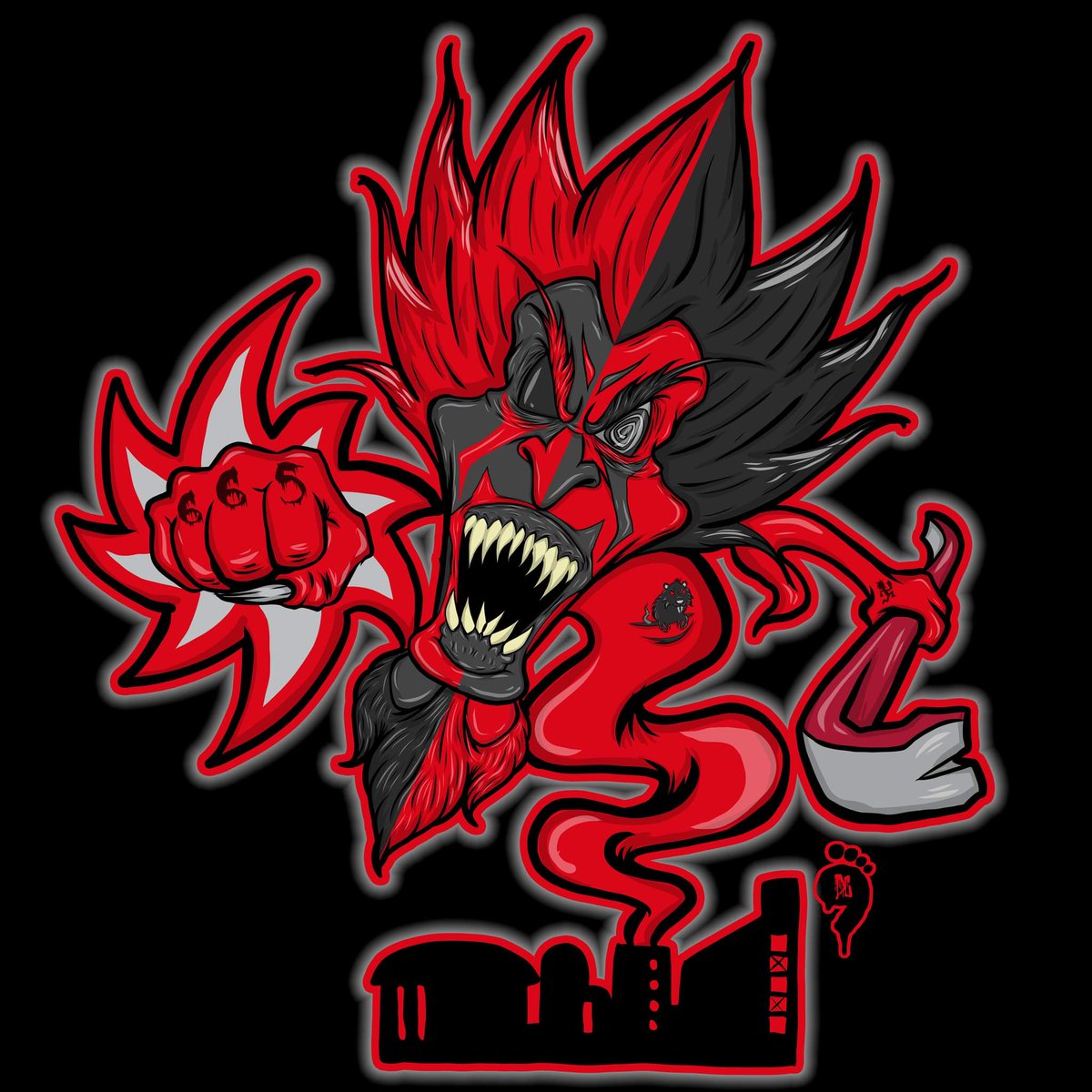 Scrubby1416's tweet photo. Fearless Fred Fury Scrubby Style... #ScrubbyArt #DeadCanvas #scrubbystylejokerscards #ICP #Shaggy2Dope #ViolentJ #FearlessFredFury https://t.co/EVpVhqIUGl