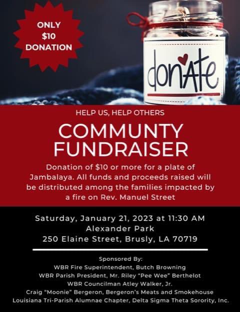 LTPDST's tweet image. Please join Louisiana Tri-Parish Alumnae and Partners as we work to assist the families in need during a community fundraiser to support families impacted by a fire on Rev. Manuel Street in West Baton Rouge Parish. Please share and support a worthy cause. 
#LTP
#SERVE