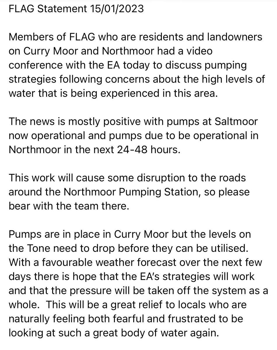 FLAG Somerset (@dredgetherivers) on Twitter photo Read the <a href="/dredgetherivers/">FLAG Somerset</a> Statement 👇#SomersetFloods Read the <a href="/dredgetherivers/">FLAG Somerset</a> Statement 👇#SomersetFloods