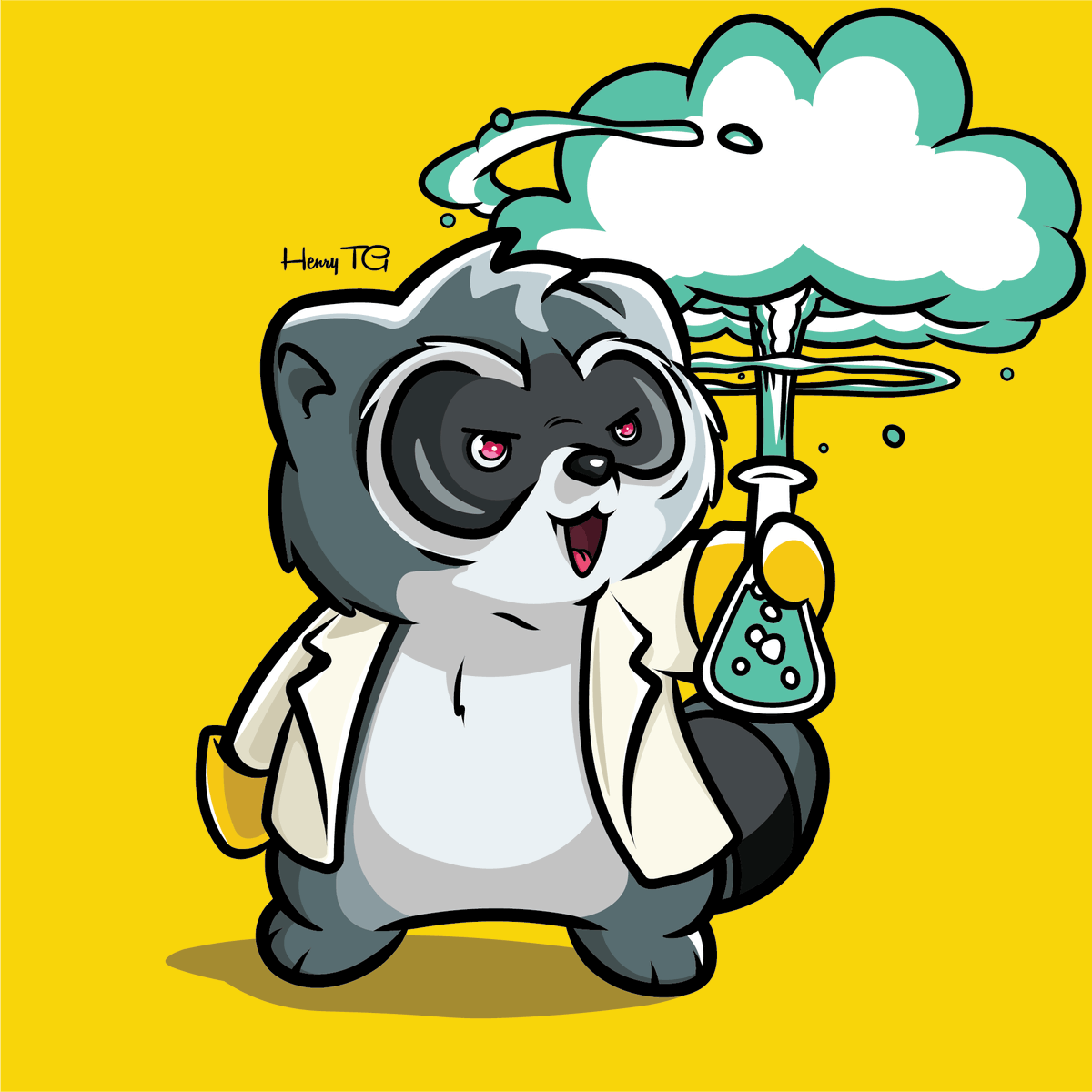 Day #8 in Raqoon's life,

Science with Raqoon 🧪

Dangerous?

<a href="/Raqoonio/">Raqoon.io</a>

#Cardano #CNFTCommunity #NFTCommunity #CardanoNFTs #CNFT #CNFTCollection #CNFTs