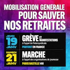 Marmande RV Jeudi 19 janvier 14h.  Manifestation contre la réforme des retraites ! Le GA Marmande Insoumise sera présent #OnEstLa 🐢🐢🐢🐢🐢 à l'appel des syndicats ! #convergenceDesLuttes #NUPES #AvenirEnCommun #JeanLucMelenchon #ReformesDesRetraites