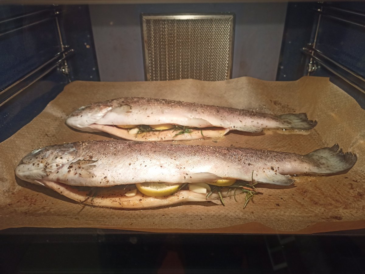 The_Smoking_GNU's tweet image. Forelle mit Rosmarinkartoffeln #CookingWithFriends #Latergram