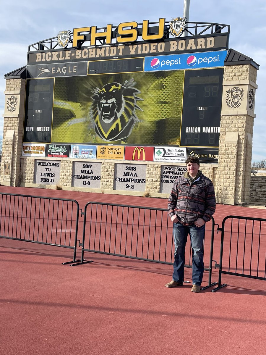 My thanks goes out to <a href="/FHSUFootball/">FHSU Football</a> and <a href="/CoachJMBryant/">Jeff Bryant</a> for inviting me on campus and for an official offer.