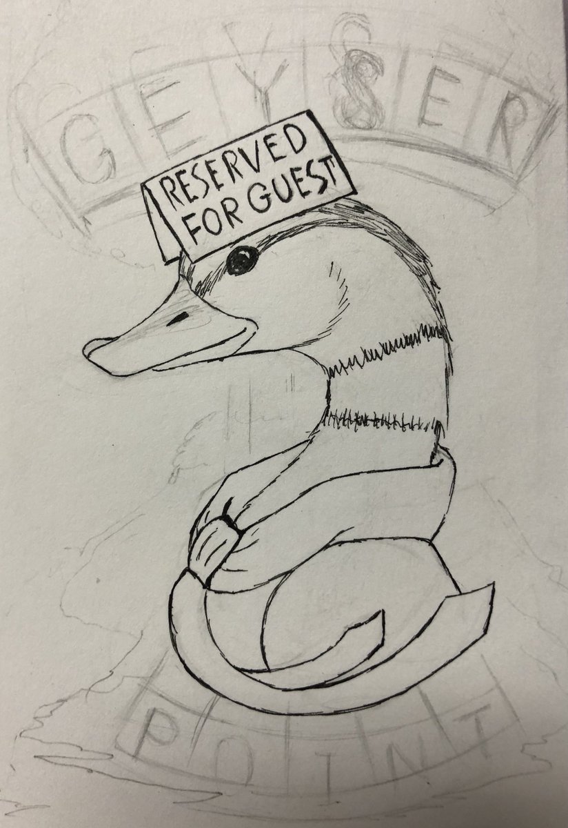 SCP_j_0001's tweet photo. I made this along time ago for the #geyserpoint bar and grill and now ifeel I need to work on it more #wip #art #sketch #duck #geyser https://t.co/GvxecArshr