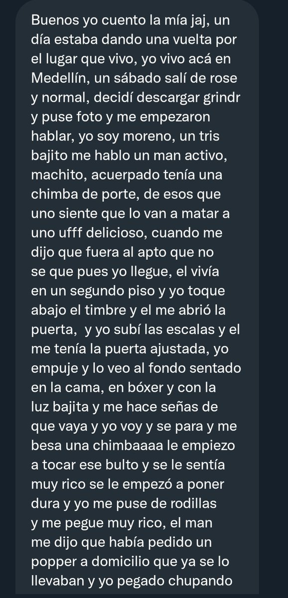 lucho33p's tweet photo. #Morbolectores,
Este pelao viene a contar como un plan que era de dos, terminó siendo de tres.
¿Te gustan los tríos? 
Apoya con MG y RT para más relatos.

#MorboRelatos #MorboColombia #poppersgay #MorboEntreHombres #GrindrColombia #RelatosGay #RelatosEróticos https://t.co/Eqsyn83RHZ
