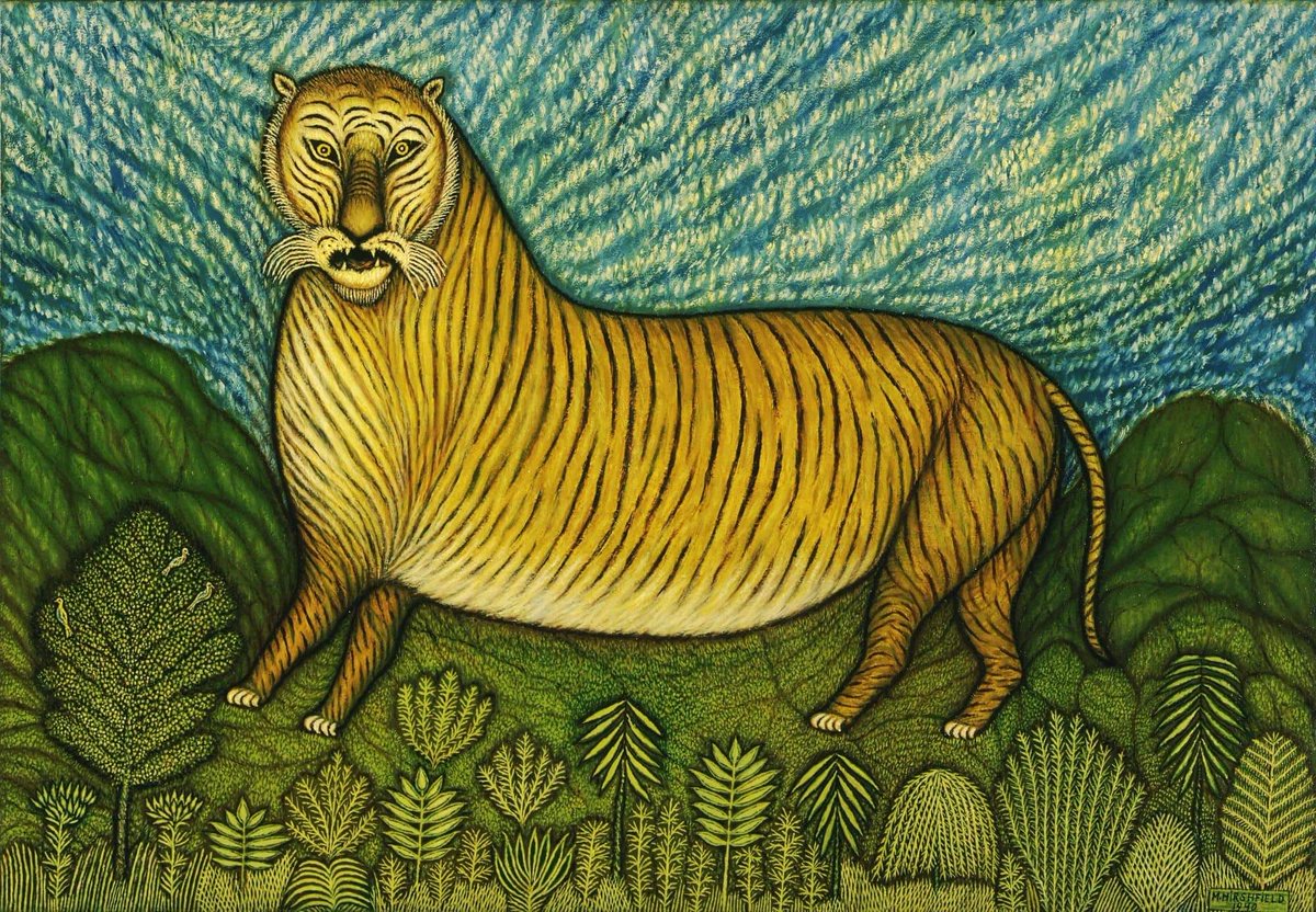 'Tiger' by Morris Hirshfield, 1940

#morrishirshfield #art #tiger #painting #animalpainting