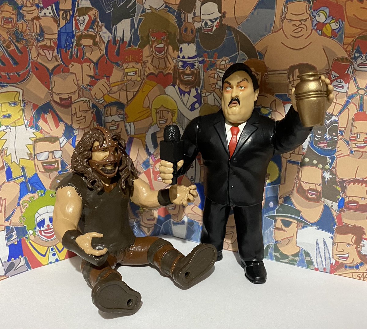 uk_wwf's tweet photo. Ooohhhh yeah! 

Mankind and Paul Bearer Retros complete. 

#wwe #wwf #retro #uk #custom https://t.co/o6BMmMnkgm