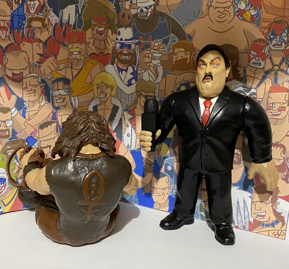 uk_wwf's tweet photo. Ooohhhh yeah! 

Mankind and Paul Bearer Retros complete. 

#wwe #wwf #retro #uk #custom https://t.co/o6BMmMnkgm