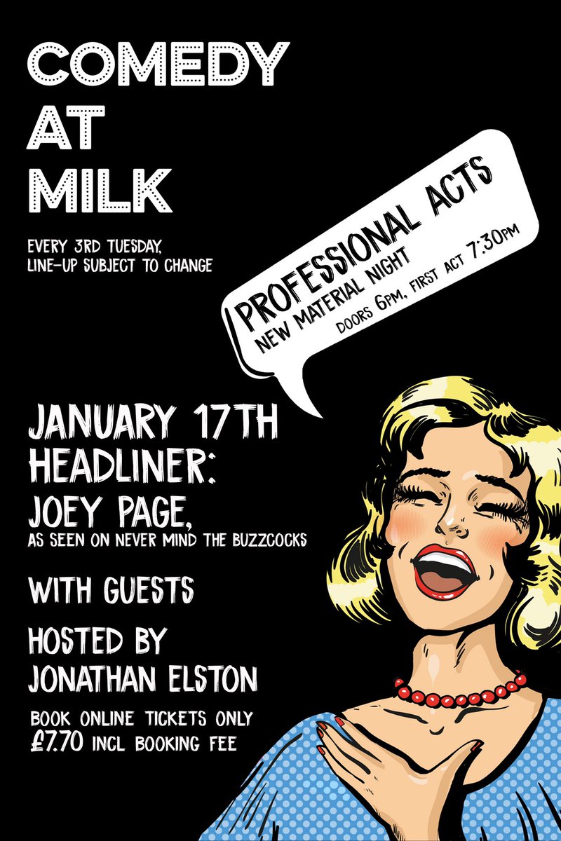 Comedy at Milk tweet media
