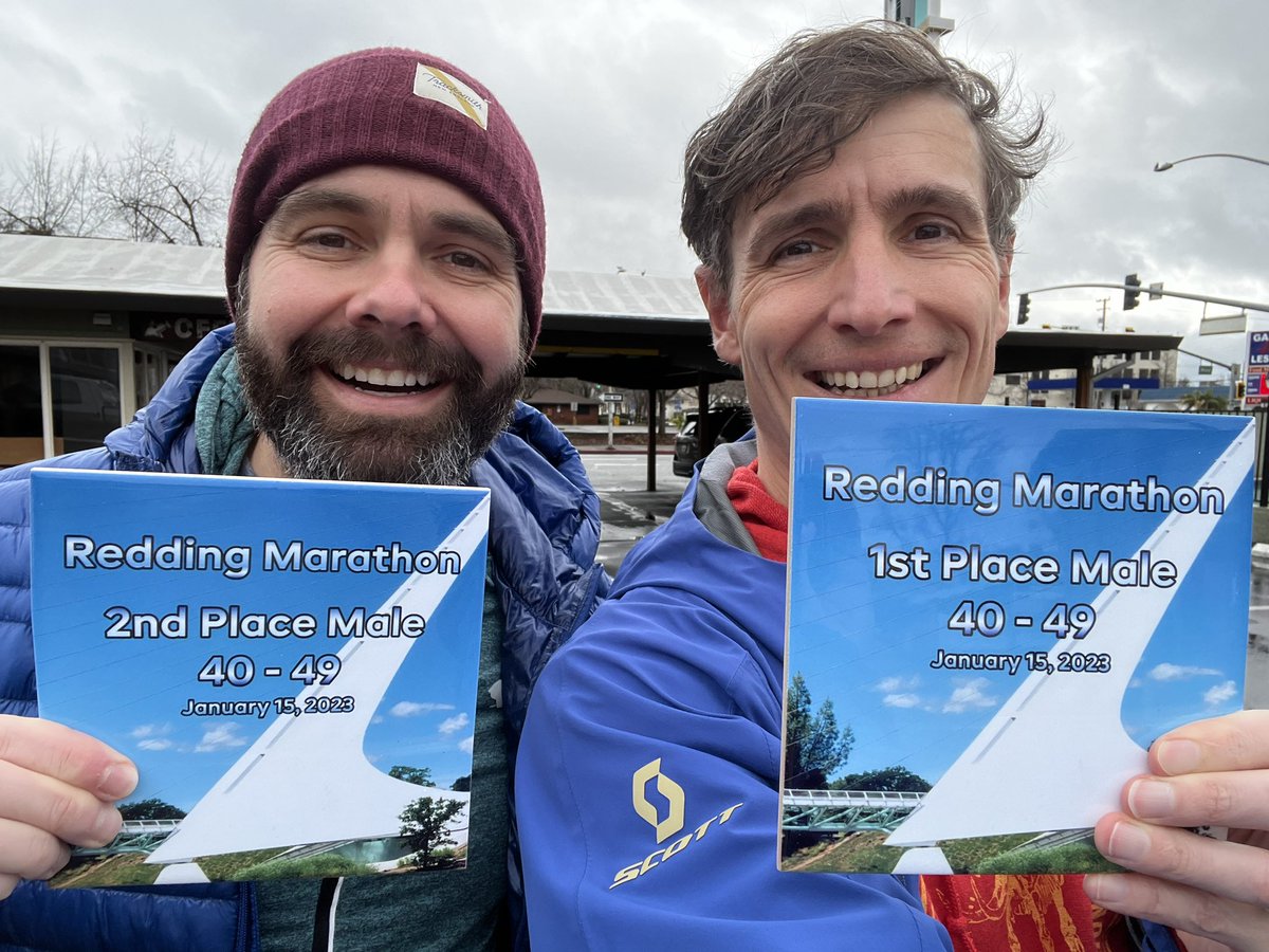 sharmanian's tweet photo. Good trip down to Redding and the wind and rain were ideal for mental toughness practice. 2nd and 3rd overall plus first couple of old dudes. Not bad for winter training! #embracetheSUC #UltrAspire #Drymax #squirrelsnutbutter https://t.co/sYK9DhUjZz