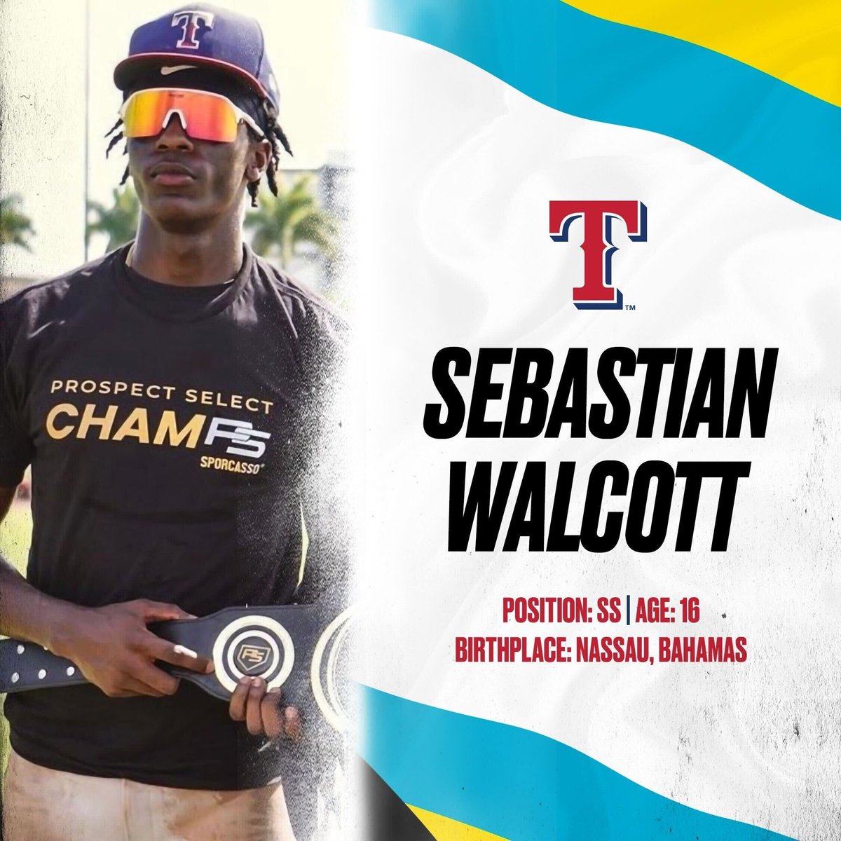 Rangers Player Development (@texplayerdev) on Twitter photo Welcome to the family, <a href="/swalcott242/">Sebastian Walcott</a>!
We’ve agreed to terms with international free agent SS Sebastian Walcott. 🇧🇸 Welcome to the family, <a href="/swalcott242/">Sebastian Walcott</a>!
We’ve agreed to terms with international free agent SS Sebastian Walcott. 🇧🇸