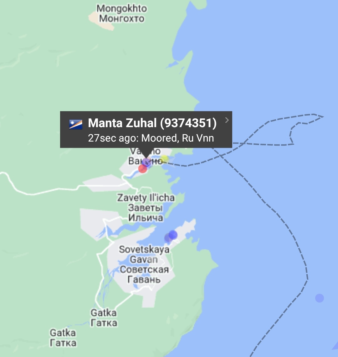 gemitrafik's tweet photo. #Marşal adaları bandıralı 178m'lik MANTA ZUHAL gemisinin şu an bulunduğu #Rusya #Vanino limanı nasıl bir yer diye merak edenler için @captainyk'den güneşli ama buzzz gibi bir fotoğraf! 😍 https://t.co/5ztruXyTvM