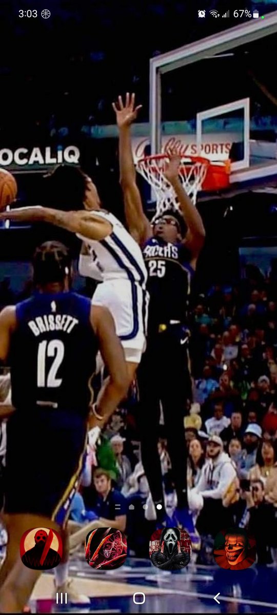 Sparda615's tweet photo. My new phone background lit 🔥🔥 "jump with me if you want to go viral" - @JaMorant I spilt my drank I jumped up so quick. Seeing that man bounce in person a diff level! 🙌🏽 And lil bro @DBane0625 did his thing as well.. All-star next season.. Calling it now!! #Rtown #MEMPHIS https://t.co/R85yuxNk9C