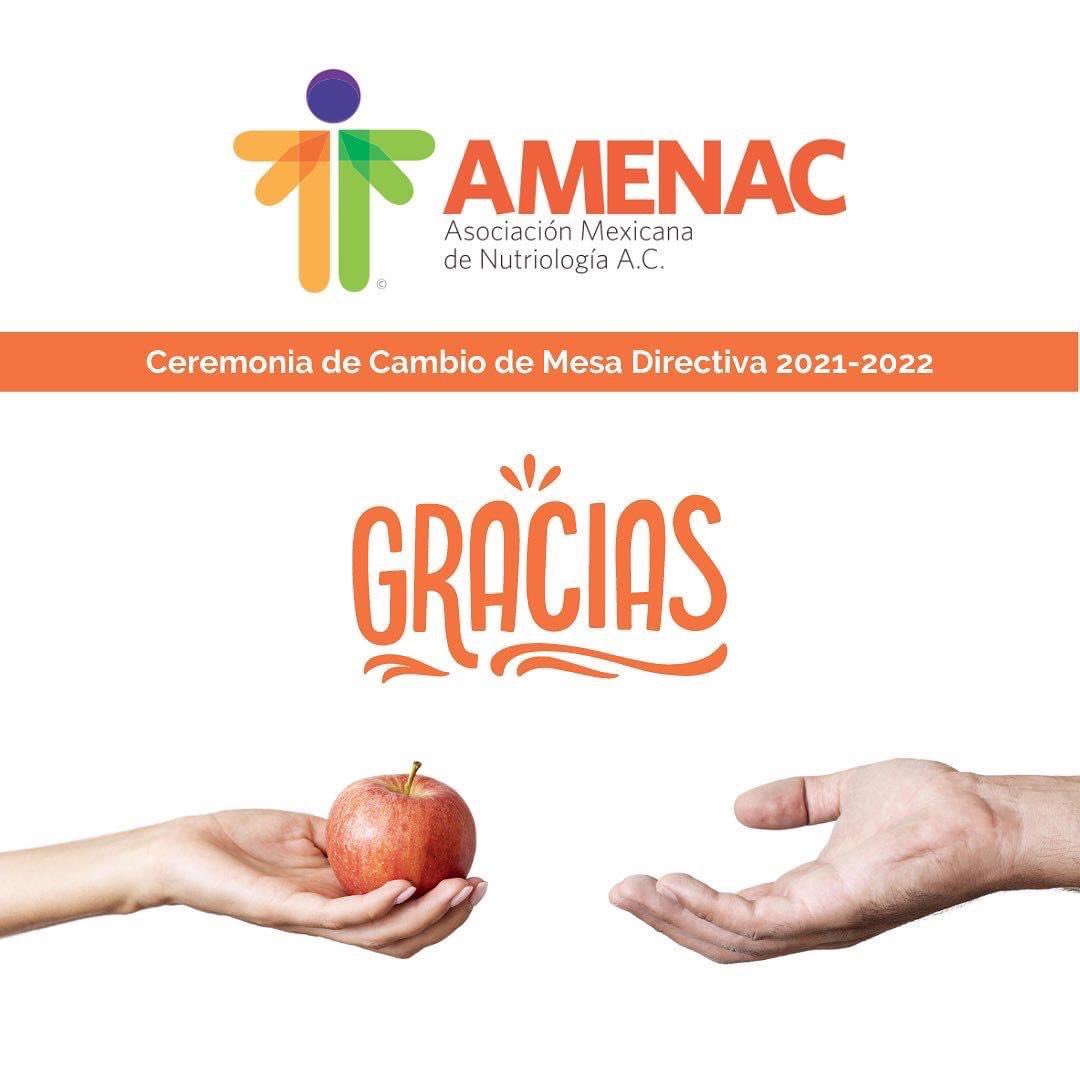 Gracias a todos por hacer posible el trabajo de estos dos años, la mesa directiva 2021-2022 de la Asociación Mexicana de Nutriología A.C. se despide y le desea éxito a la siguiente mesa directiva 2023-2024.

¡Porque la nutrición es nuestra pasión!