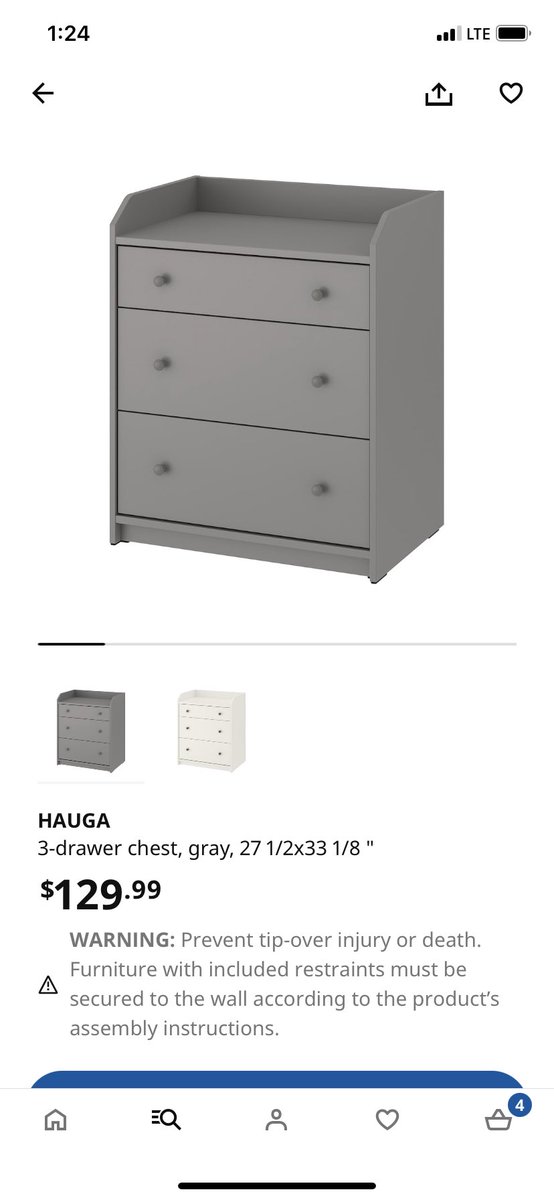 bitchypoppins's tweet photo. @IKEAUSA Ikea… what are these prices?! The first 2 screenshots are from exactly one year ago, the others, today. I’m just trying to get a Malm dresser for my closet, but these were options I considered last year.. 30% increase on particleboard? Wtf https://t.co/N237Ew9iGf