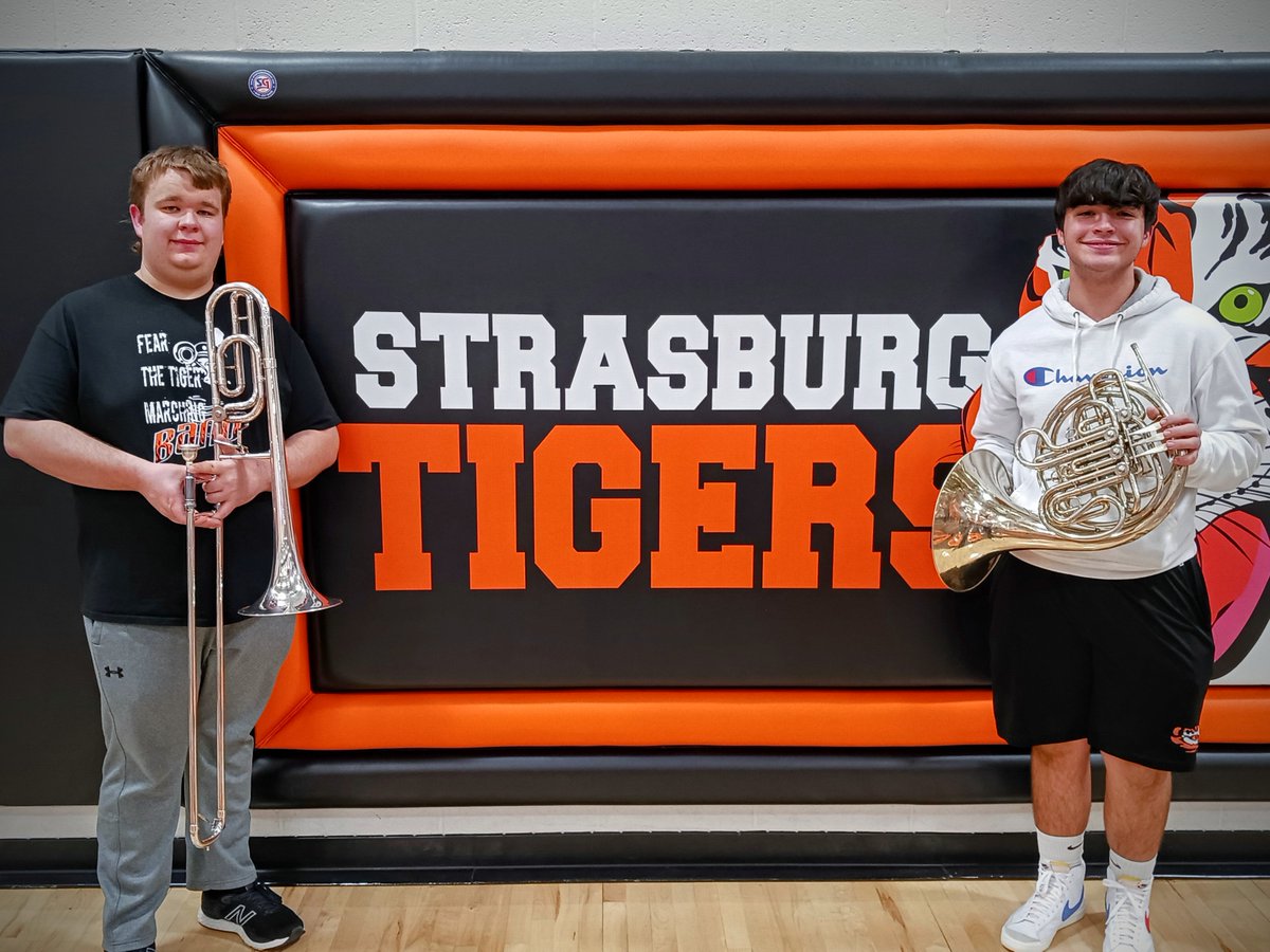 Two Strasburg Tiger Band students performed at OMEA District 8 Solo &amp; Ensemble. First time in several years Strasburg has participated. Garrett &amp; Max performed solos in Trombone Class C &amp; French Horn Class C &amp; both students received Superior (I) ratings for their performance!