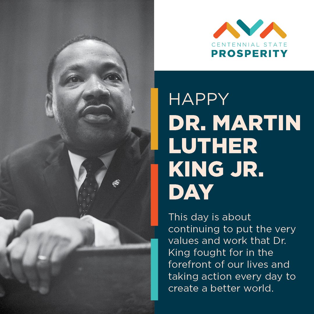 CenStProsperity's tweet photo. This day is about continuing to put the very values and work that Dr. King fought for in the forefront of our lives and taking action every day to create a better world. As Dr. King shared with the world, "Injustice somewhere is injustice everywhere." #DrMLKDay #MLK #justice https://t.co/UEYcCGKmrN