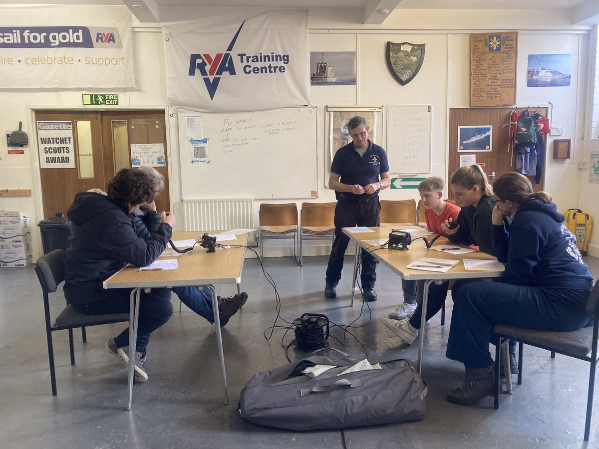 Watchetscouts's tweet photo. Today we hosted @scouts #RNSeaScout leaders from across England as they undertook their @rya_training #MarineVHFRadio #SRC course & exam with some of our team. #BravoZulu to all the successful candidates. @RYASW @RYA @8thNorwich @HambleSea @1ststandlake #6thTorbayBritannia https://t.co/N91fwJibaq