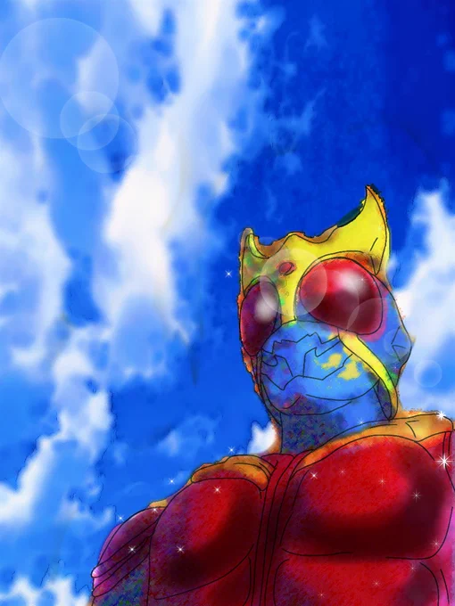 #ヒーローの日 やはり仮面ライダー。空と夜景が似合うライダーが好き。 