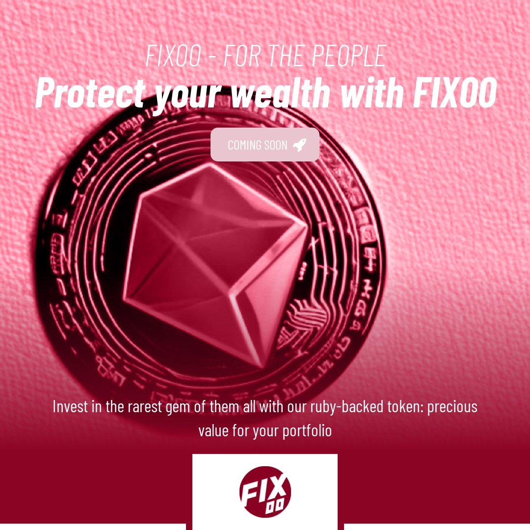 Secure your future with FIX00, the inflation-proof asset-backed token. 

#cryptoassets #NFTs #cryptotrading #blockchain #cryptoassets #realworldassets #cryptoinvesting #digitalassets #cryptorevolution